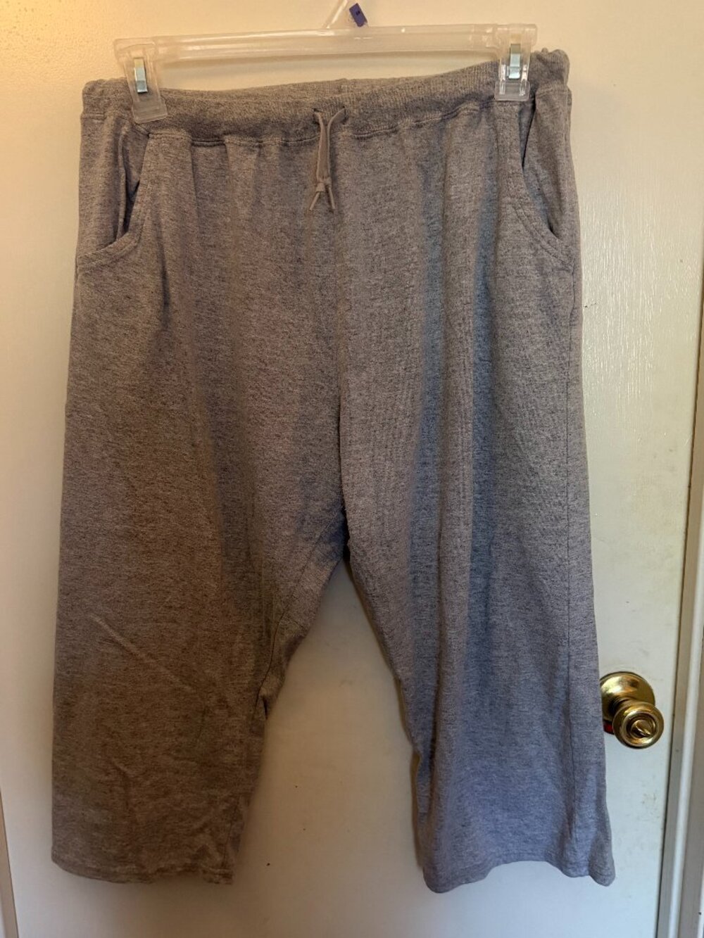 Just My Size Heather Gray Sweat/Capris Lounge Pants W 16W